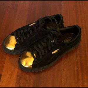 New Puma Gold Cap Platform Creepers